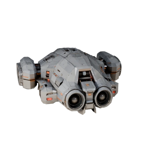 Modelo 3D de Nave Espacial de Carga Poligonal Baja para Unity y Unreal