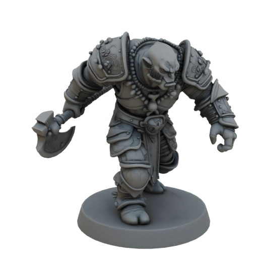 Miniatura STL de Orco Saqueador de Fantasía