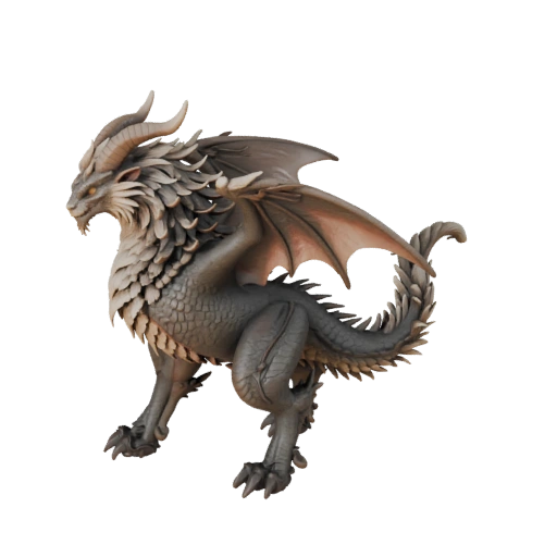 Modelo 3D de Quimera Realista - Activo PBR Rigged para Juegos | PBR