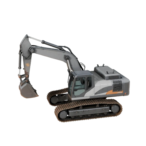 Modelo 3D de Excavadora Oruga para Blender y Juegos - PBR