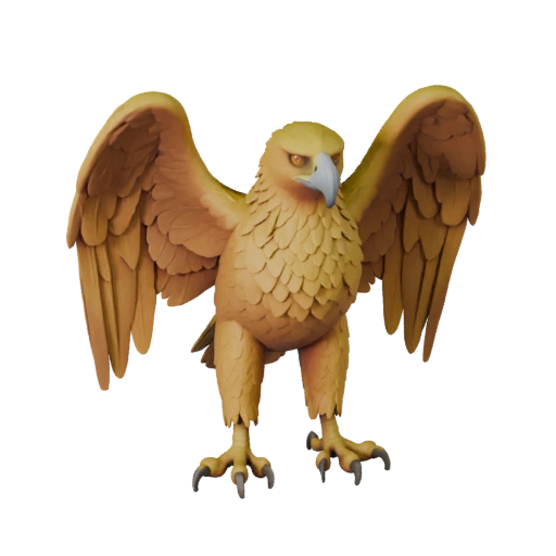 Águila Real de Alto Poligonaje Modelo 3D - Recurso STL Detallado para Impresión