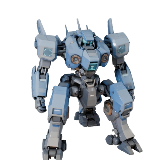 Mech Transport Walker 3D Modell - Low Poly Spielbereit PBR