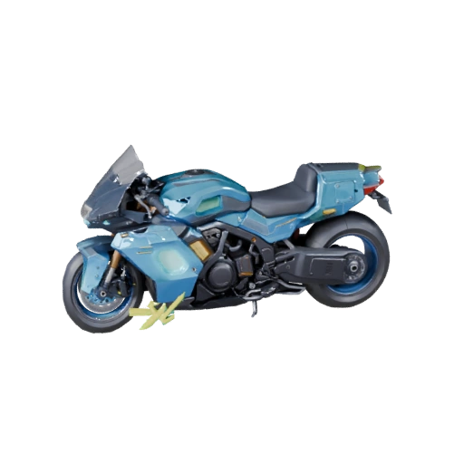 Modello 3D Moto Cyberpunk Pronto per il Gioco per Uso in Tempo Reale
