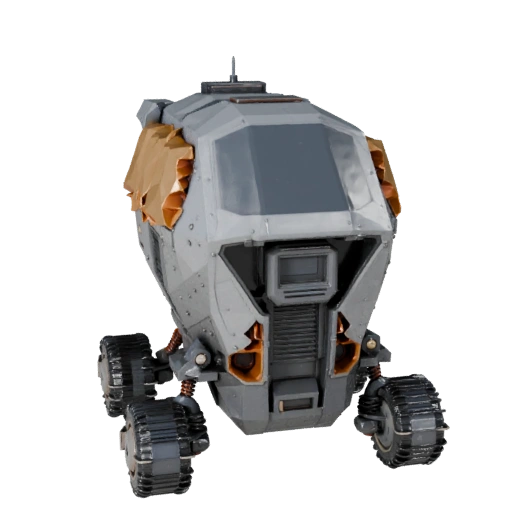 Modelo 3D de Rover de Carga Lunar Baixo Poli para Unity e Unreal