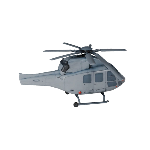 Hohe Poly Rettungshubschrauber 3D-Modell für Studio-Renderings