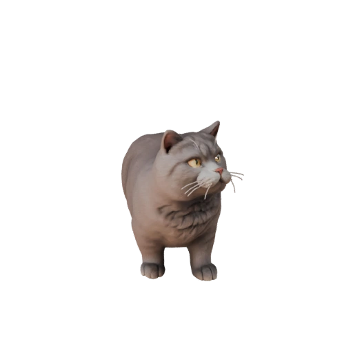Cartoon Britisch Kurzhaar 3D-Modell - Stilisierte Ressource für Animation