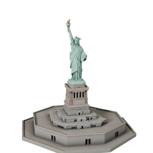 Estátua da Liberdade STL Modelo 3D Imprimível - Asset de Escala