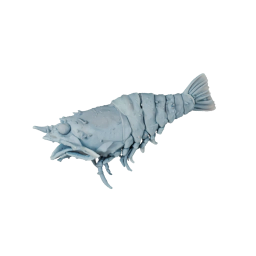 Hohe Poly Garnele 3D-Modell - Detailliertes STL-Asset zum Drucken