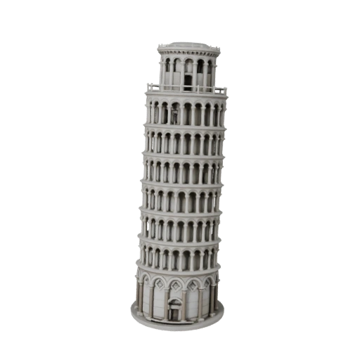 Tour de Pise penchée STL imprimable Modèle 3D - Asset d'Échelle