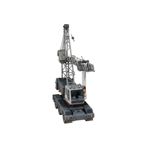 Turmdrehkran-LKW 3D-Modell für Blender & Spiele - PBR