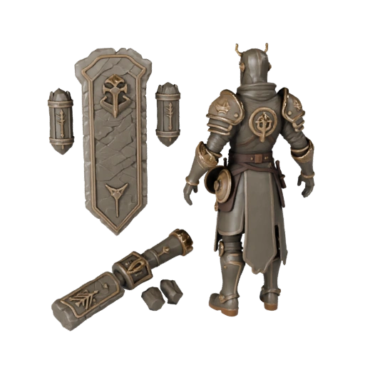 Fantasy Command Warrior Charaktermodell - Geriggt