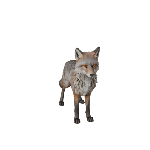 Modelo 3D de Raposa Cinzenta para Blender - Asset PBR com Texturas | PBR