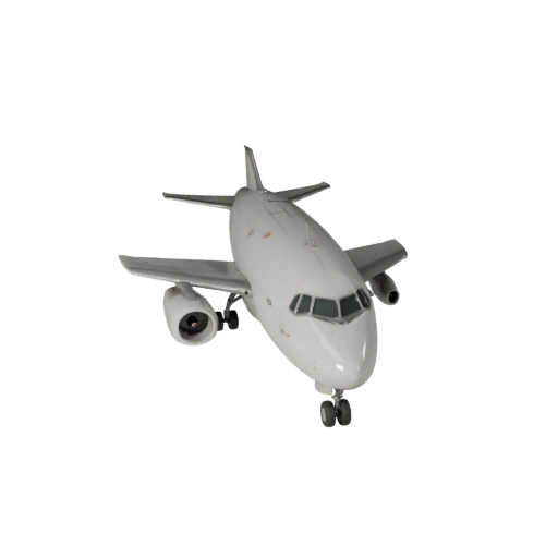 Spielbereites Verkehrsflugzeug 3D-Modell für Echtzeitnutzung