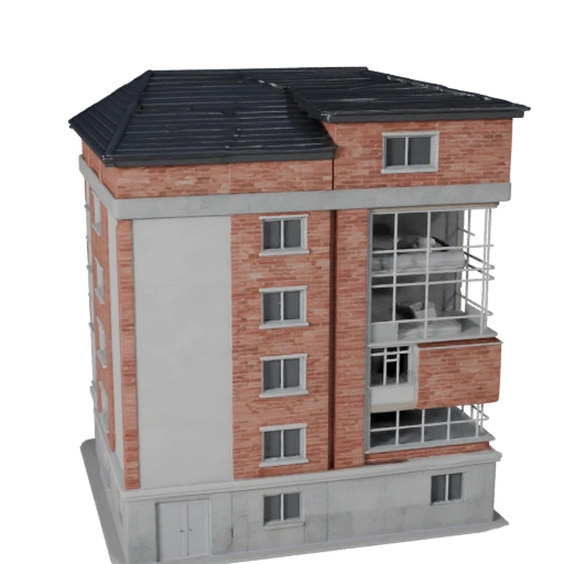 Modelo 3D de Casa Suburbana para Blender - Activo de Render