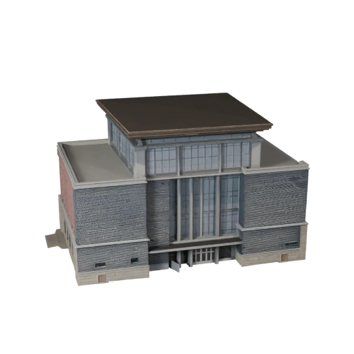 Modelo 3D de Pavilhão Público para Unity - Ativo de Jogo para Arquitetura