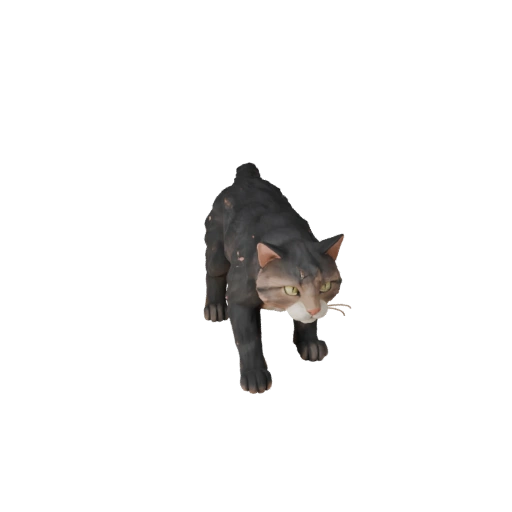 Low Poly Sibirische Katze 3D-Modell - Unity Game Asset mit FBX