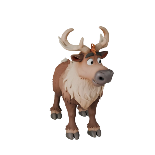 Modèle 3D de Caribou Dessin Animé - Asset Stylisé pour Animation | PBR
