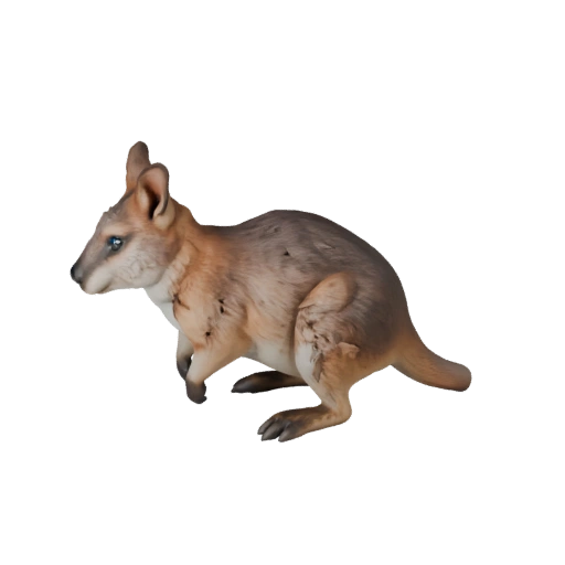 Hohes Poly Wallaby 3D-Modell - Detailliertes STL-Asset für den Druck