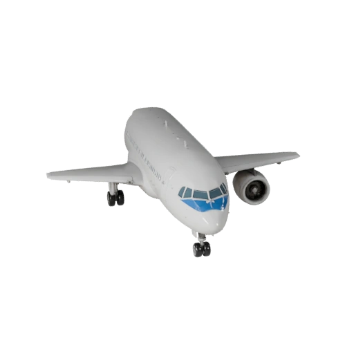Verkehrsflugzeug 3D Modell für Unity - Low Poly Spiel