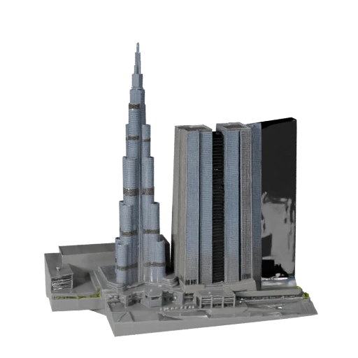 Burj Khalifa 3D Modell - Realistisches Archviz-Asset für Architektur
