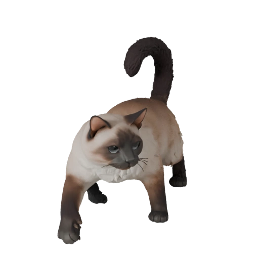 Modèle 3D de Chat Birman Haute Poly - Actif STL Détaillé pour Impression