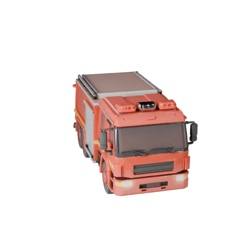 Modelo Imprimible de Camión de Bomberos STL - Exhibición Coleccionable