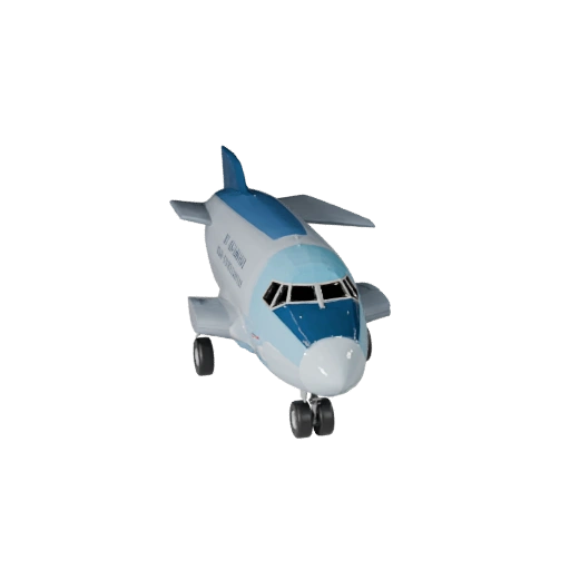 Высокополигональный грузовой самолет 3D модель для студийных рендеров - PBR