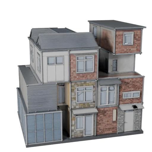 Modulares Dorf-Bausatz 3D-Modell - Realistisches Archviz-Asset