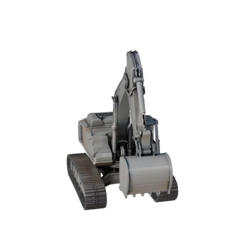 Modelo 3D Imprimible de Excavadora Oruga STL para Coleccionables