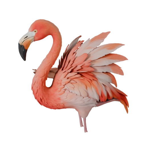 Flamant rose 3D Model pour Blender - Asset PBR avec Textures | PBR