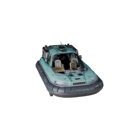 Aerodeslizador de Rescate 3D Model para Blender y Juegos - PBR