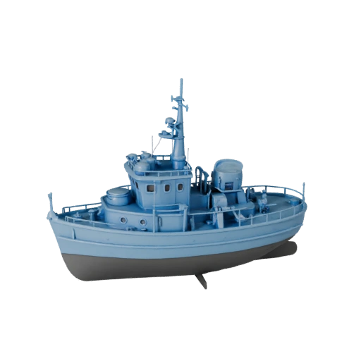 Druckbares Oldtimer-Patrouillenboot STL 3D-Modell - Display