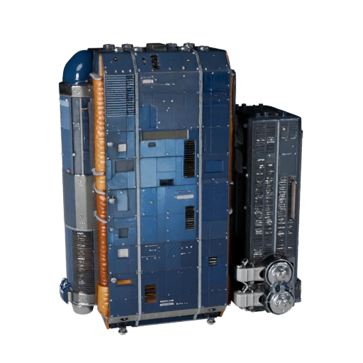 Nave espacial de carga 3D Model para Blender y Juegos - Realista