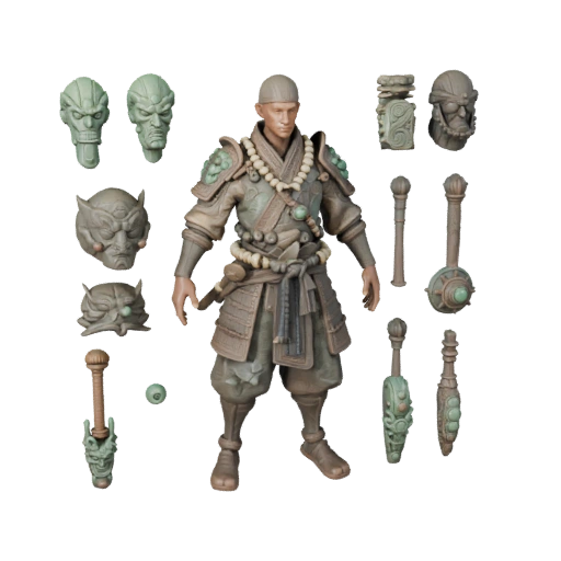 Modelo de Personaje Samurái de Ciencia Ficción - Articulado