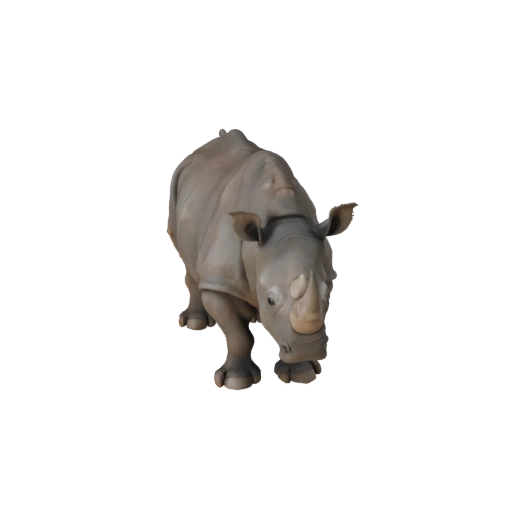 Modèle 3D réaliste de rhinocéros noir - Actif PBR riggé pour jeux