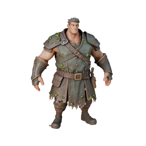 Modello Personaggio Commerciante NPC Fantasy Assault - Rigging