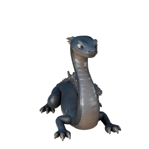 Modelo 3D de Mamba Negra de Caricatura - Activo Estilizado para Animación