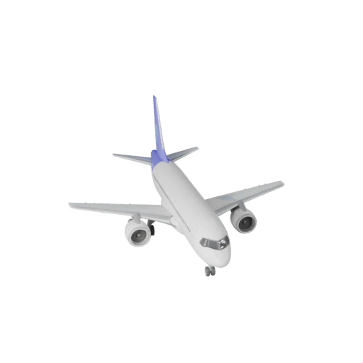 Airbus-inspirierter Passagierjet 3D-Modell für Unity