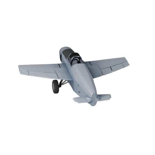 Vintage-Kampfflugzeug 3D-Modell - Low Poly Spielbereit PBR