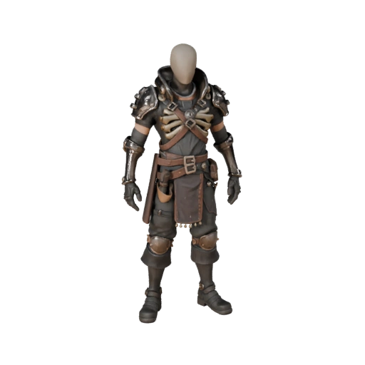Modelo de Personaje Pirata Cyberpunk - Articulado