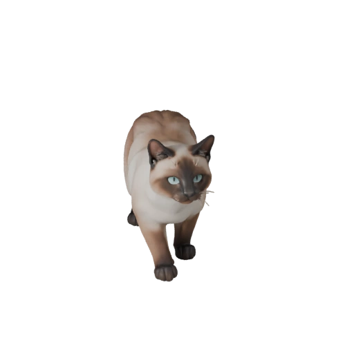 Siamesische Katze 3D-Modell für Blender - PBR-Asset mit Texturen