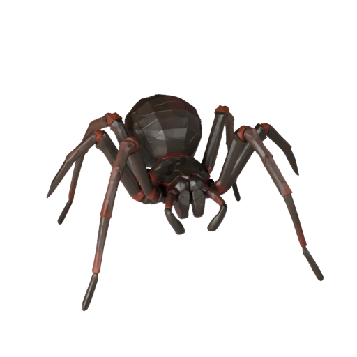 Modello 3D Vedova Nera Low Poly - Asset di Gioco Unity con FBX