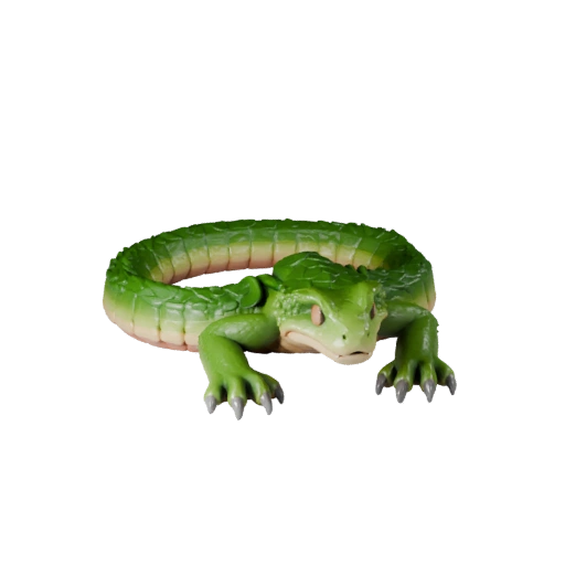 Anaconda Verde de Alto Poligonaje Modelo 3D - Detallado STL para Impresión