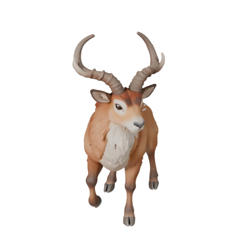 Cartoon Antilope 3D Modell - Stilisierte Asset für Animation | PBR