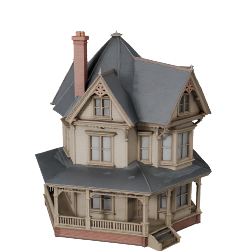 Modèle 3D STL de Maison Victorienne Imprimable - Asset d'Échelle