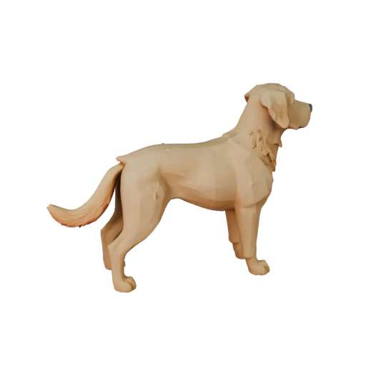 Hoher Poly Labrador Retriever Hund 3D-Modell - STL-Asset zum Drucken