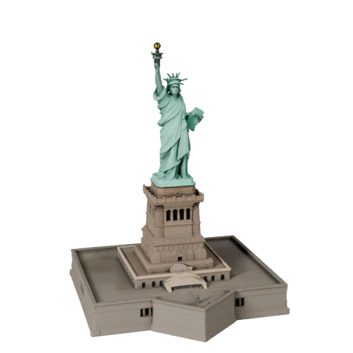 Modelo 3D da Estátua da Liberdade - Ativo Realista para Archviz