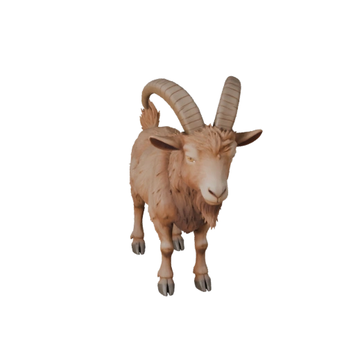 Modello 3D Capra Cartone Animato - Asset Stilizzato per Animazione | Royalty-Free