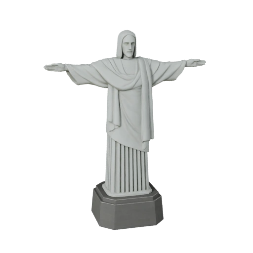 Modèle 3D STL Christ Rédempteur Imprimable - Asset d'Échelle