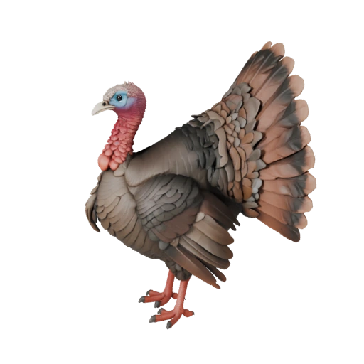 Modelo 3D de Pavo de Alto Poligonaje - Recurso STL Detallado para Impresión